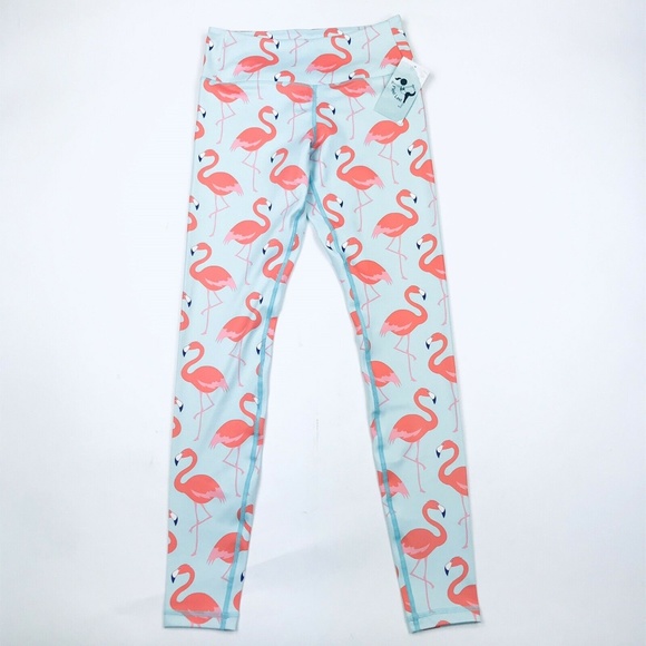 NWT Flexi Lexi Flamingo Leggings Sz M - Picture 3 of 6